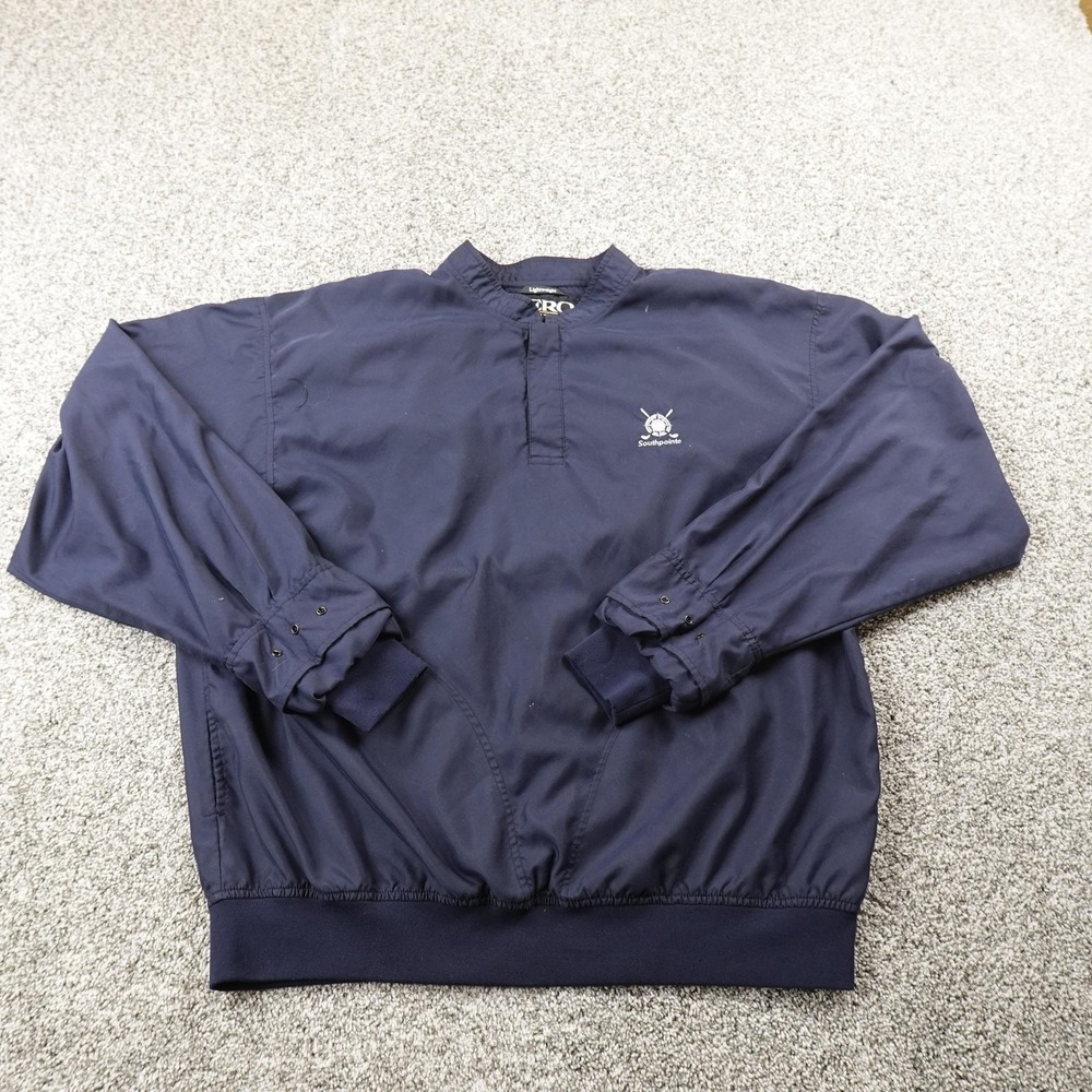 Zero Restriction Jacket Mens XL Blue Pullover Golf Windbreaker Bomber‎ Coat Dad